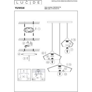 Lampa Wisząca Rattanowa Boho Yunkai III Lucide | 60cm