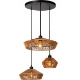 Lampa Wisząca Rattanowa Boho Yunkai III Lucide | 60cm