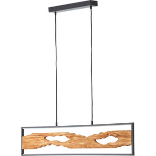 Lampa Wisząca Chaumont LED | Drewno i Czarny | Brilliant