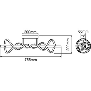 Lampa Sufitowa LED Amalie 80cm Czarna - Brilliant | Nowoczesne Oświetlenie