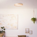 Plafon drewniany okrągły Alson LED - Skandynawski design | Brilliant