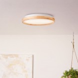 Plafon drewniany okrągły Alson LED - Skandynawski design | Brilliant