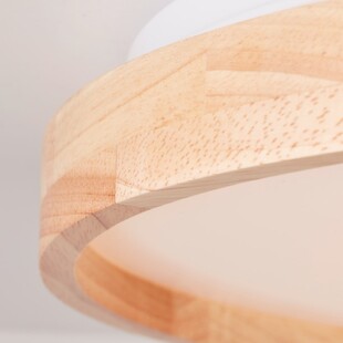 Plafon drewniany okrągły Alson LED - Skandynawski design | Brilliant
