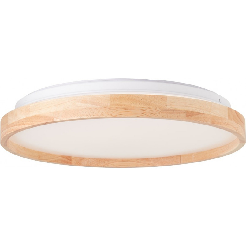 Plafon drewniany okrągły Alson LED - Skandynawski design | Brilliant