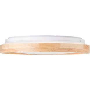 Plafon drewniany okrągły Alson LED - Skandynawski design | Brilliant