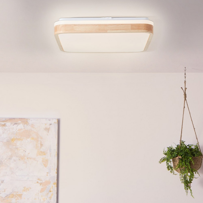 Plafon drewniany LED Tumeo - Oświetlenie skandynawskie Brilliant
