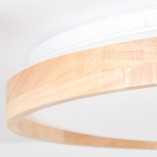 Plafon drewniany okrągły Alson LED - Skandynawski design | Brilliant