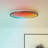 Plafon LED Heida - czarny, z pilotem | Brilliant