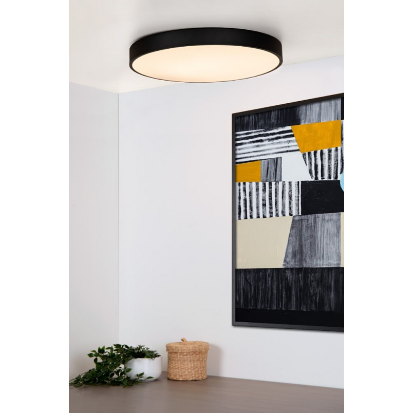Plafon LED czarny UNAR 50cm - Lucide | Ściemnialny