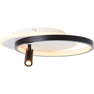 Plafon nowoczesny z reflektorkiem Eunomia LED 35cm czarny / biały Brilliant