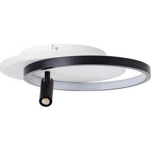 Plafon nowoczesny z reflektorkiem Eunomia LED 35cm czarny / biały Brilliant