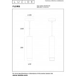 Lampa wisząca tuba Floris czarna - Lucide | Eleganckie oświetlenie