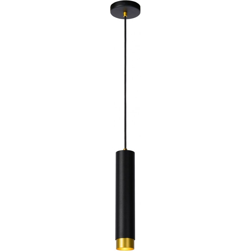 Lampa wisząca tuba Floris czarna - Lucide | Eleganckie oświetlenie
