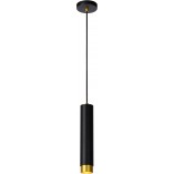 Lampa wisząca tuba Floris czarna - Lucide | Eleganckie oświetlenie