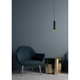 Lampa wisząca tuba Floris czarna - Lucide | Eleganckie oświetlenie