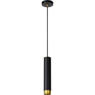 Lampa wisząca tuba Floris czarna - Lucide | Eleganckie oświetlenie