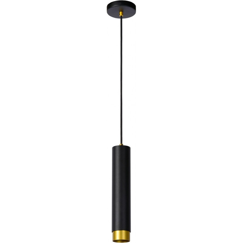 Lampa wisząca tuba Floris czarna - Lucide | Eleganckie oświetlenie