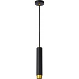 Lampa wisząca tuba Floris czarna - Lucide | Eleganckie oświetlenie