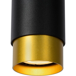 Lampa wisząca tuba Floris czarna - Lucide | Eleganckie oświetlenie