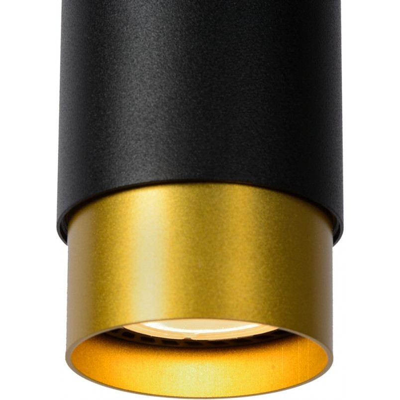 Lampa wisząca tuba Floris czarna - Lucide | Eleganckie oświetlenie