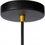 Lampa wisząca tuba Floris czarna - Lucide | Eleganckie oświetlenie