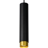Lampa wisząca tuba Floris czarna - Lucide | Eleganckie oświetlenie