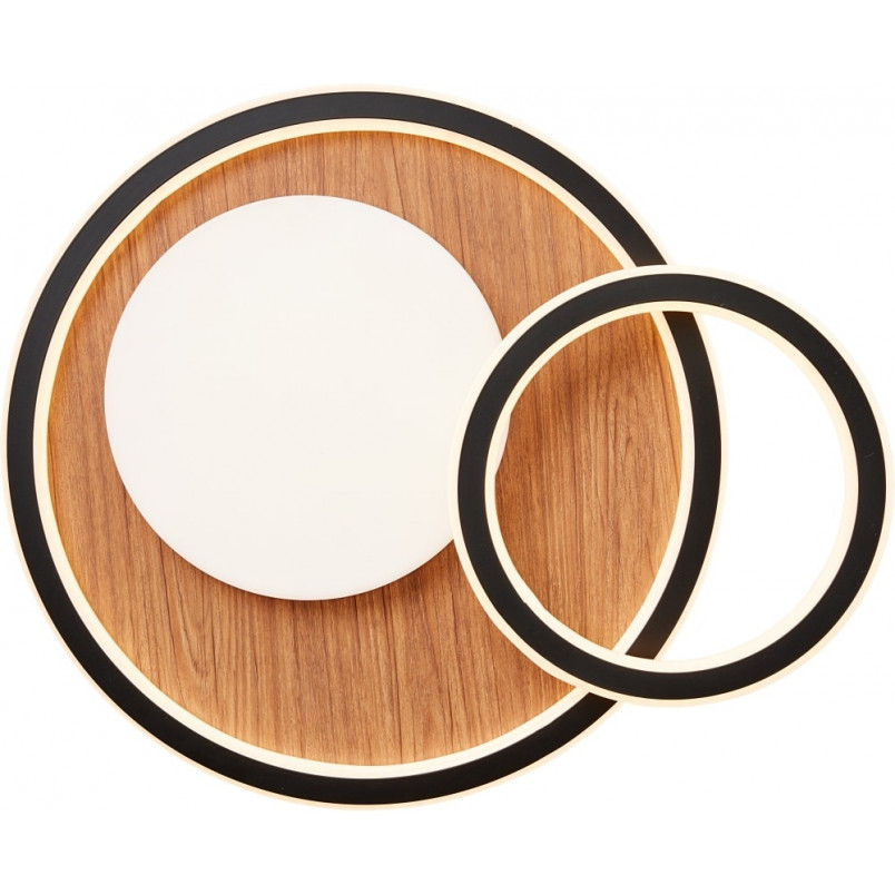 Plafon LED Karney - nowoczesny design z drewnem | Brilliant