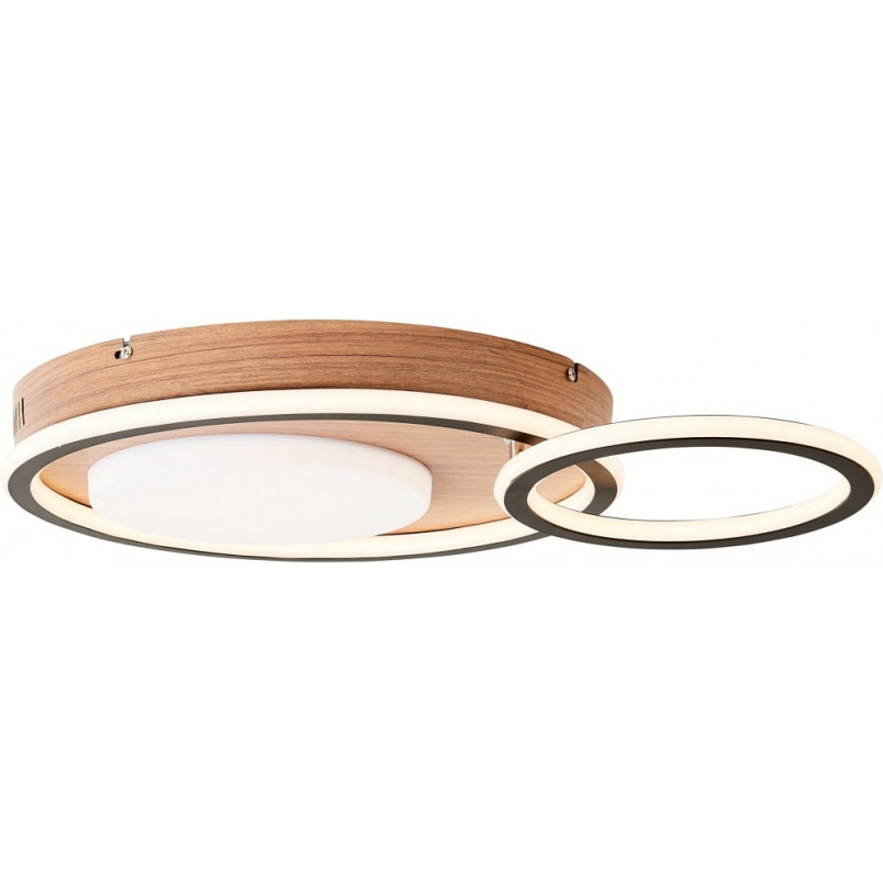 Plafon LED Karney - nowoczesny design z drewnem | Brilliant