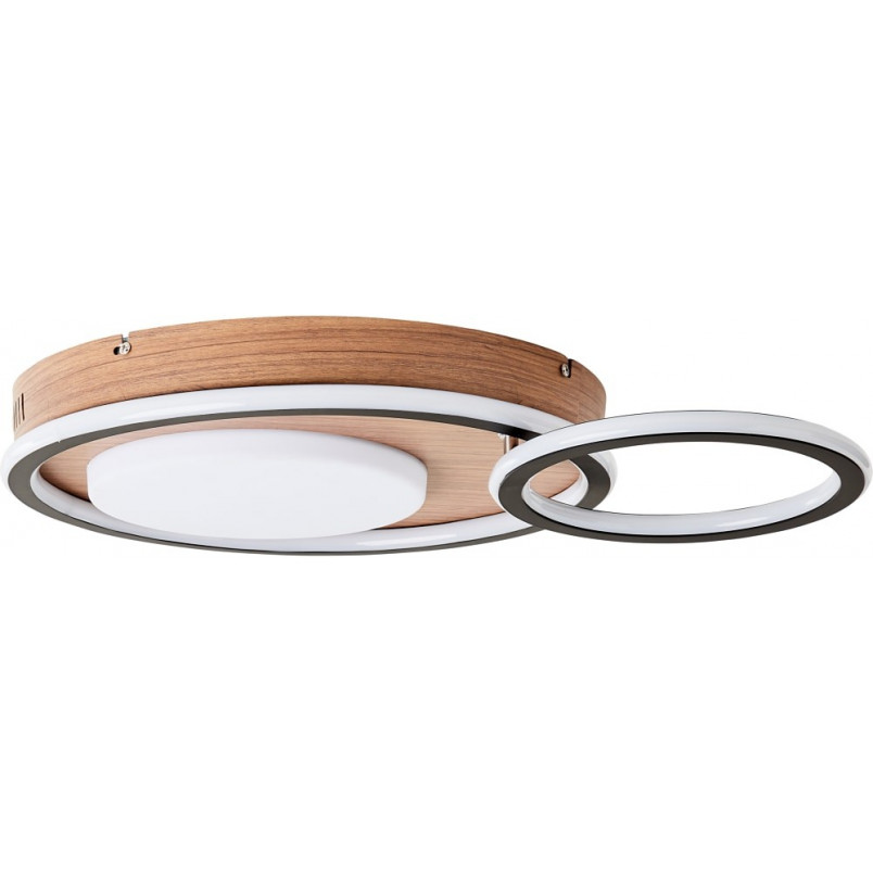Plafon LED Karney - nowoczesny design z drewnem | Brilliant