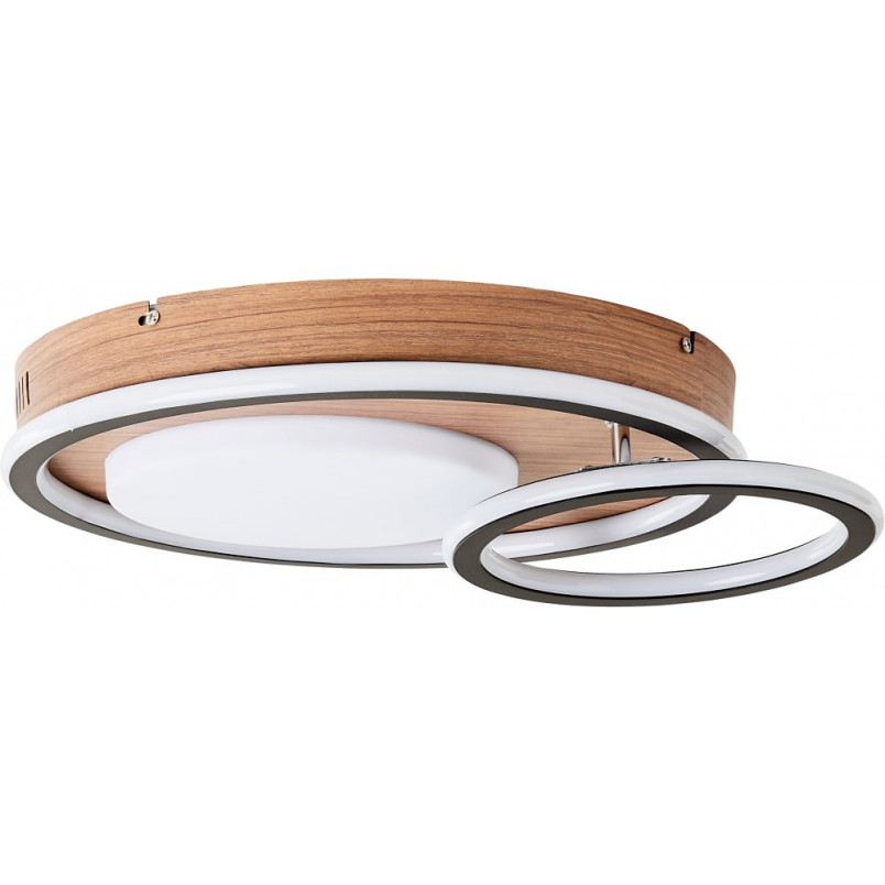 Plafon LED Karney - nowoczesny design z drewnem | Brilliant