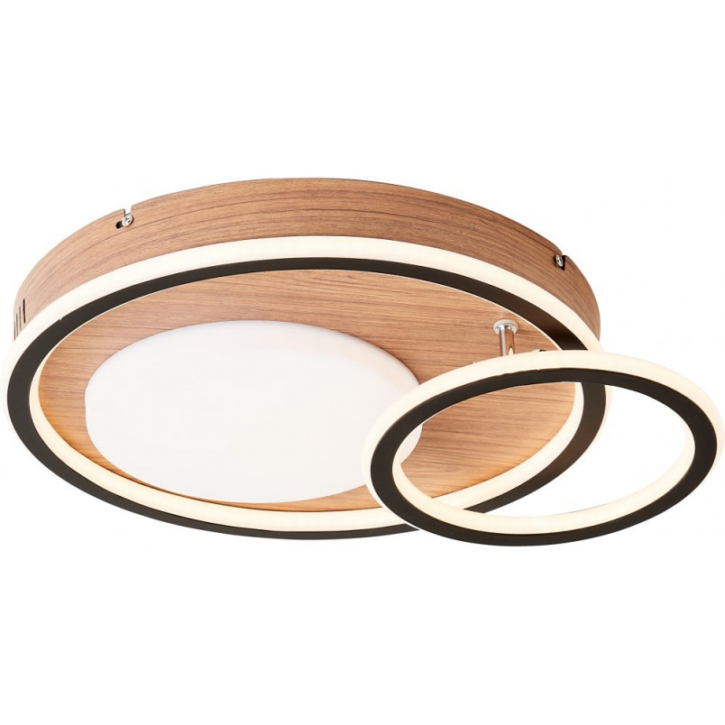 Plafon LED Karney - nowoczesny design z drewnem | Brilliant