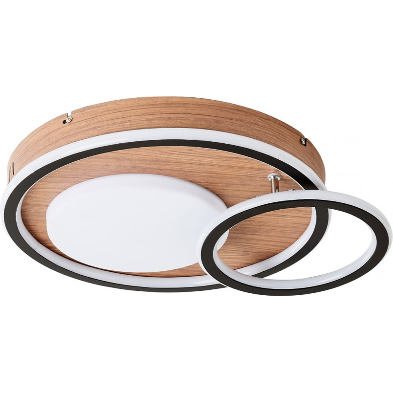 Plafon LED Karney - nowoczesny design z drewnem | Brilliant