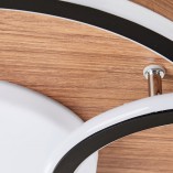 Plafon LED Karney - nowoczesny design z drewnem | Brilliant