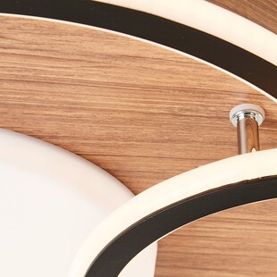 Plafon LED Karney - nowoczesny design z drewnem | Brilliant