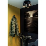 Reflektor sufitowy Punch III czarny Lucide