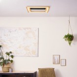 Plafon LED Rhea - nowoczesny design z drewnem | Brilliant