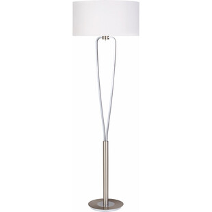 Lampa podłogowa z abażurem Paris II Biały/Nikiel Mat marki Trio