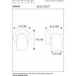 Reflektor sufitowy Punch czarny Lucide