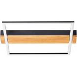 Plafon LED czarny z drewnem | Brilliant Loneos 45x40cm - Kup Teraz!