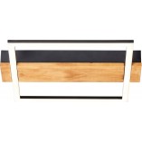 Plafon LED czarny z drewnem | Brilliant Loneos 45x40cm - Kup Teraz!