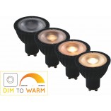 Żarówka LED GU10 5W ściemniana czarna | Lucide