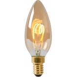 Żarówka LED Lucide - Świeca E14, Bursztynowa, Ściemnialna