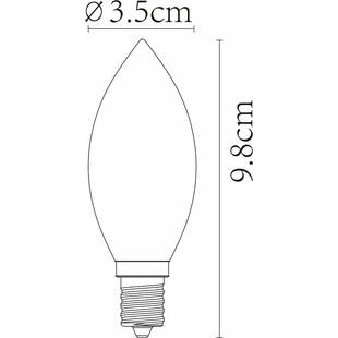 Żarówka LED Lucide - Świeca E14, Bursztynowa, Ściemnialna