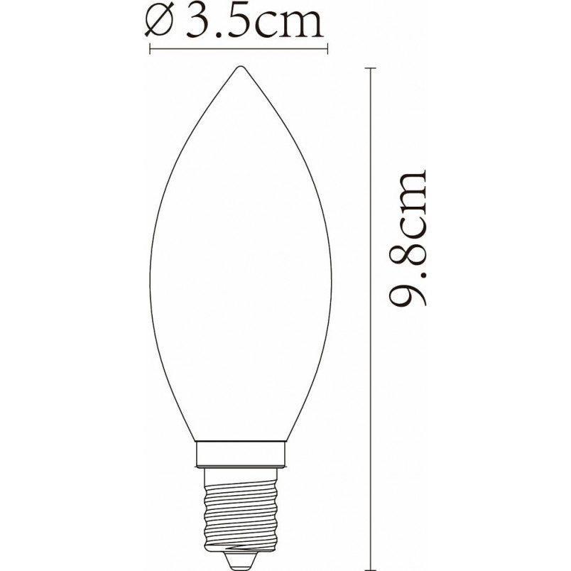 Żarówka LED Lucide - Świeca E14, Bursztynowa, Ściemnialna