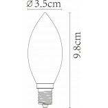 Żarówka LED Lucide - Świeca E14, Bursztynowa, Ściemnialna