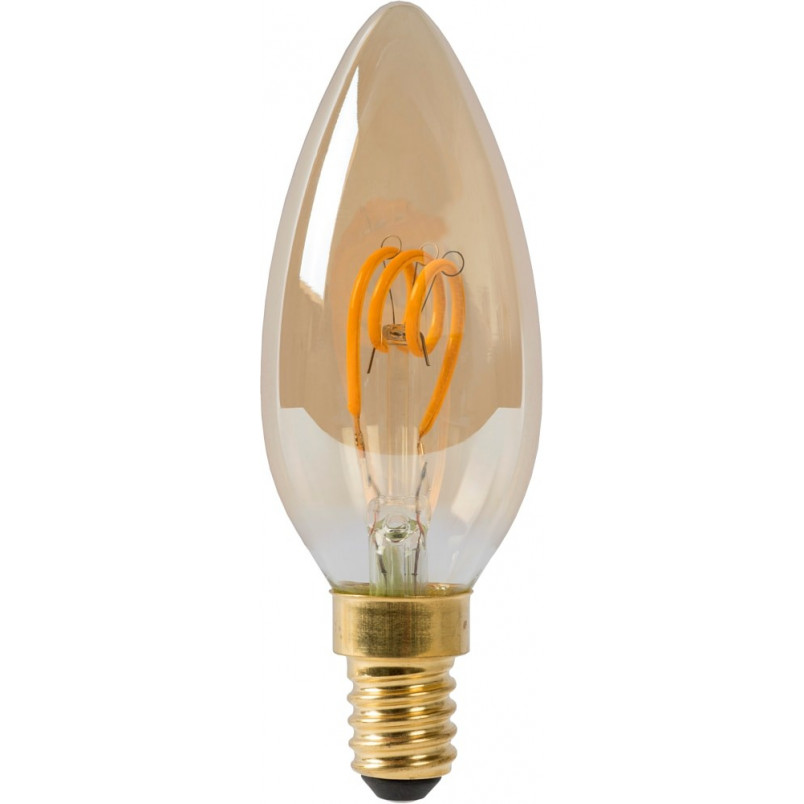 Żarówka LED Lucide - Świeca E14, Bursztynowa, Ściemnialna