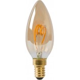 Żarówka LED Lucide - Świeca E14, Bursztynowa, Ściemnialna