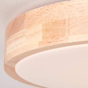 Plafon drewniany okrągły Moreen LED 34cm - Brilliant | Skandynawski
