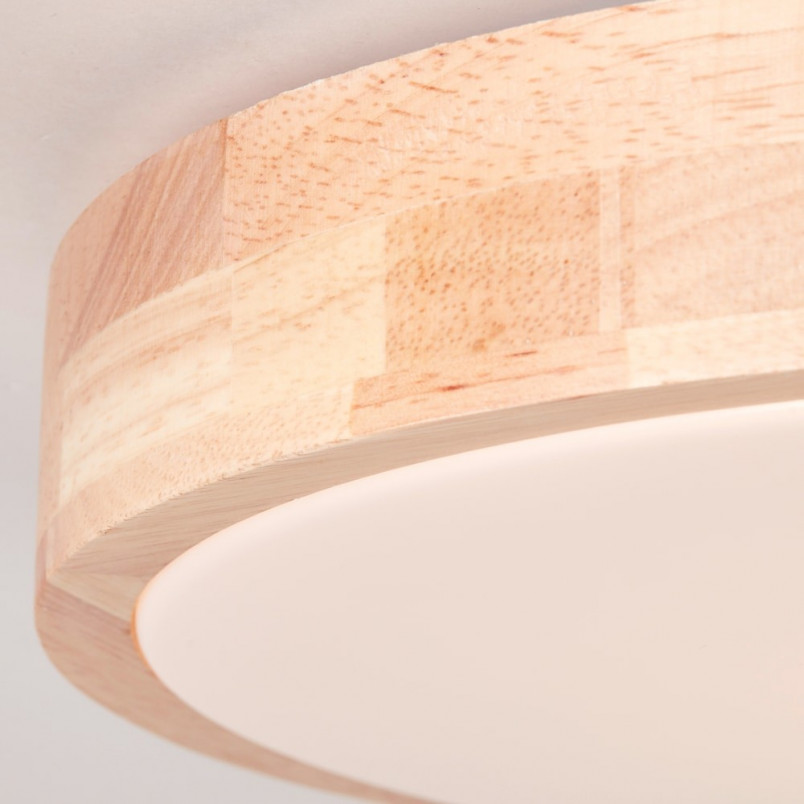 Plafon drewniany okrągły Moreen LED 34cm - Brilliant | Skandynawski