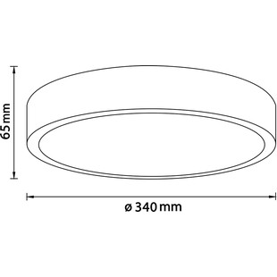 Plafon drewniany okrągły Moreen LED 34cm - Brilliant | Skandynawski